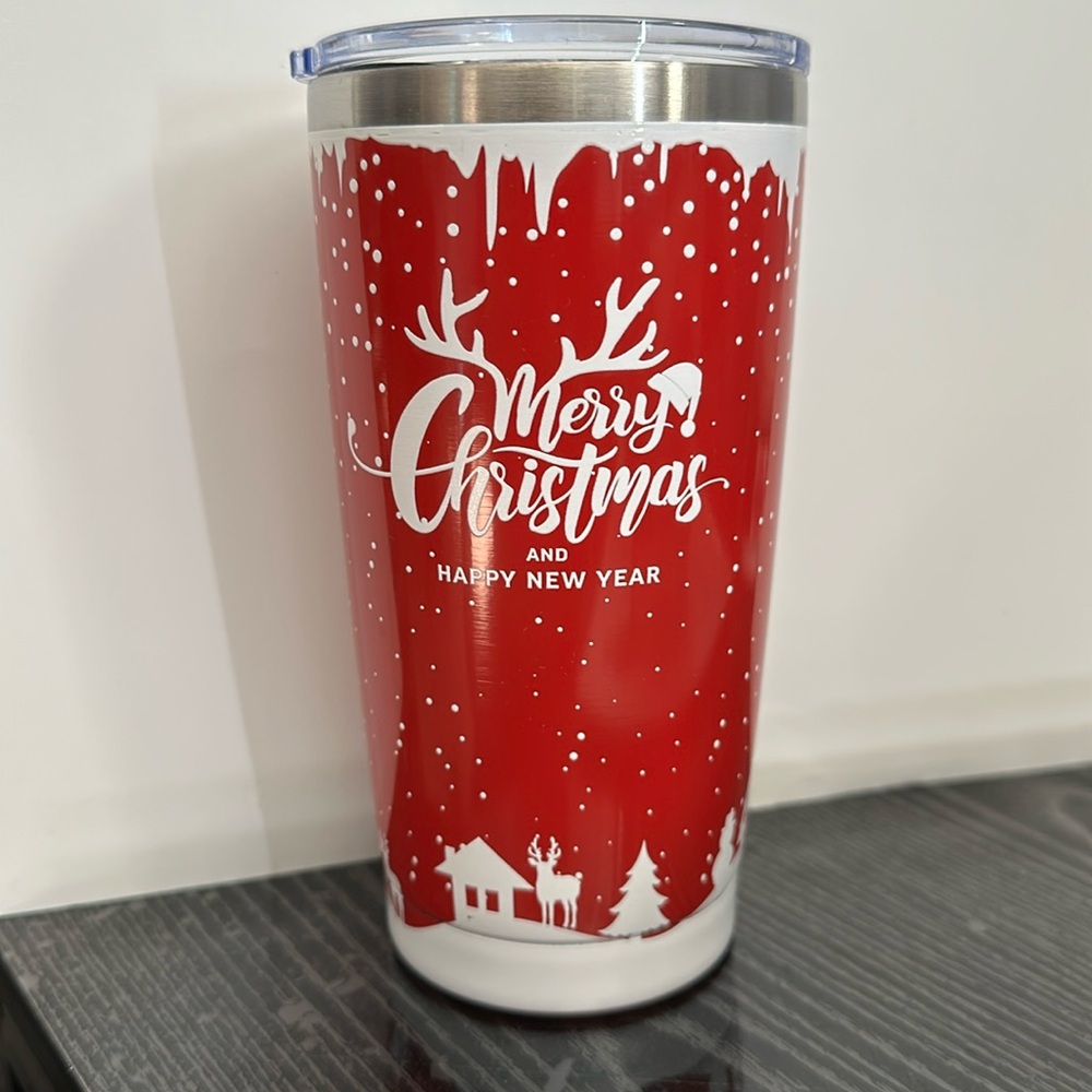 Merry Christmas 20oz Stainless Steel Tumbler Cup Double Wall Vacuum Insulated